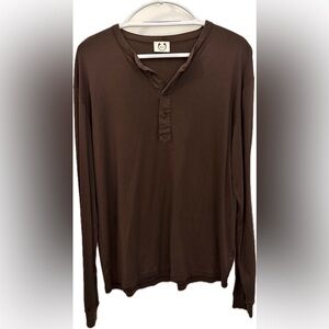 Wolf vs Goat Men’s brown Henley Shirt